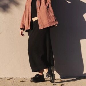 Free People Beach Hailee Sweater Midi Skirt Size XS Black